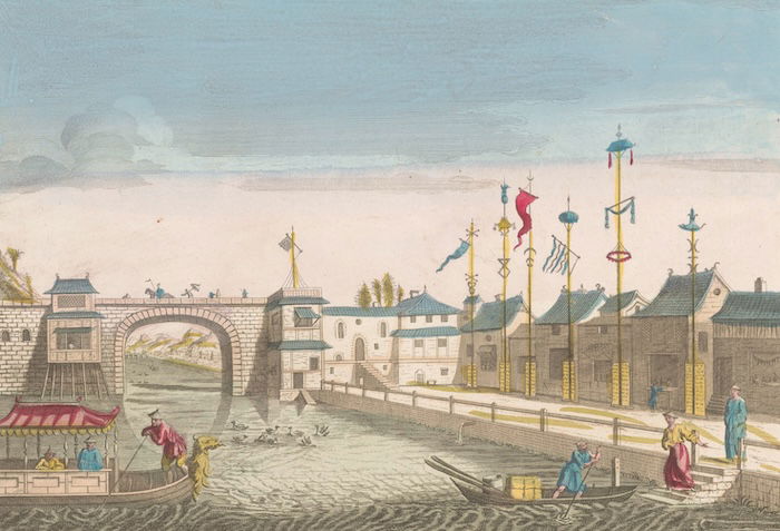 A river sciene in Vietnam, c.18th century. RIjskmuseum. Public Domain.